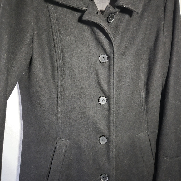 Banana Republic Wool Blend Peacoat – Black – Size Medium - Picture 3 of 10